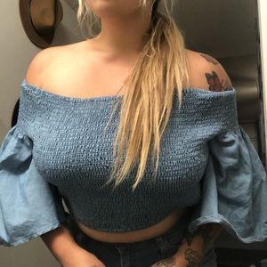 Blue/Denim Crop Top 💙